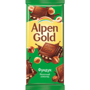 Шоколад «Alpen Gold», молочный, с фундуком, 85г