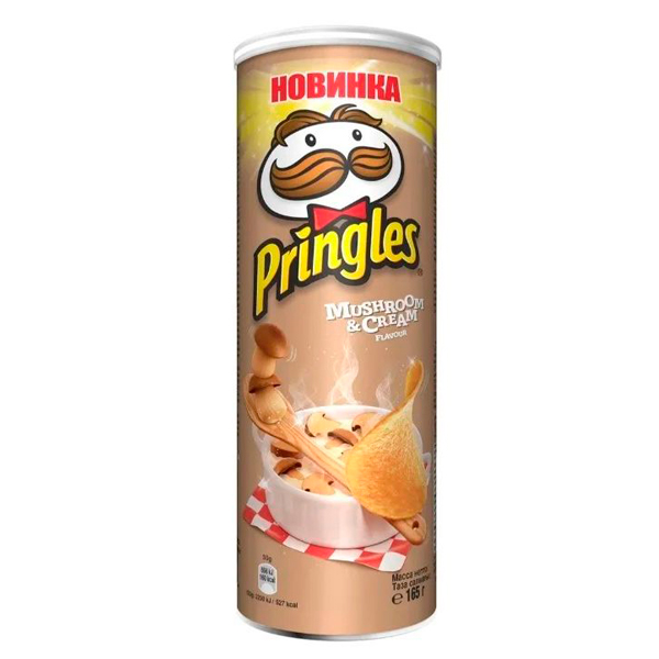 Картофельные чипсы «Pringles» Грибы со сметаной, 165г