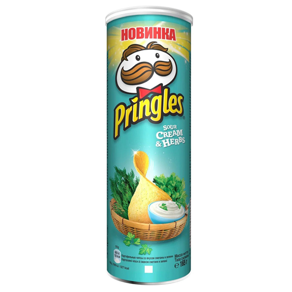 Картофельные чипсы «Pringles» sour Cream &amp- Herbs, 165г
