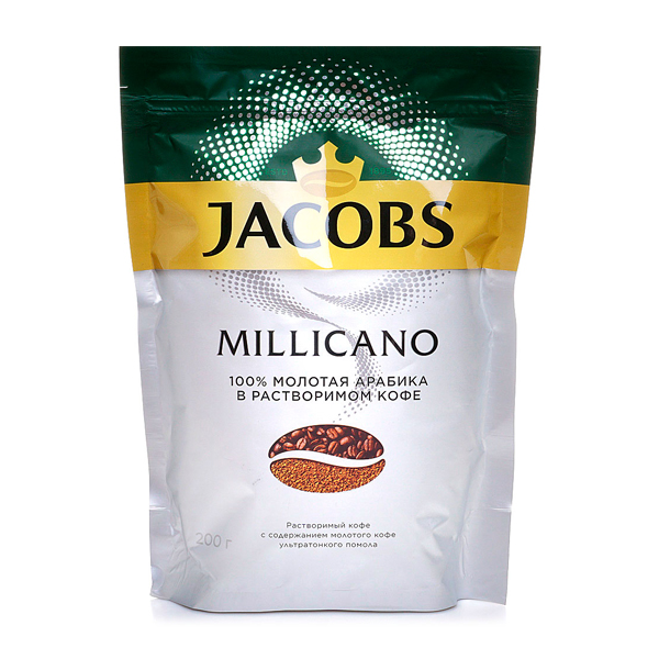 Кофе «Jacobs» Millicano молотый в растворимом, 200г