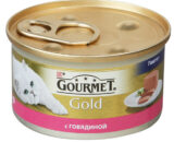 Корм для кошек «PURINA» Gourmet Голд паштет с говядиной, 85г