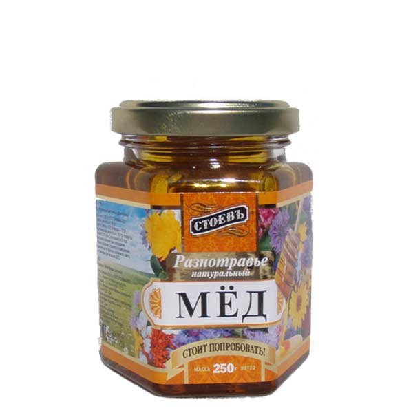 Мед разнотравье «Стоевъ» натуральный, 250г