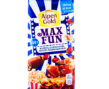 Шоколад «Alpen Gold» Max Fun мармелад со вкусом колы, попкорн, взрывная карамель, 150г