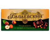 Шоколад темный «Бабаевский» с цельным фундуком, 200г