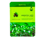 Тканевая маска для лица с экстрактом семян зеленого чая «Farm Stay», 23мл