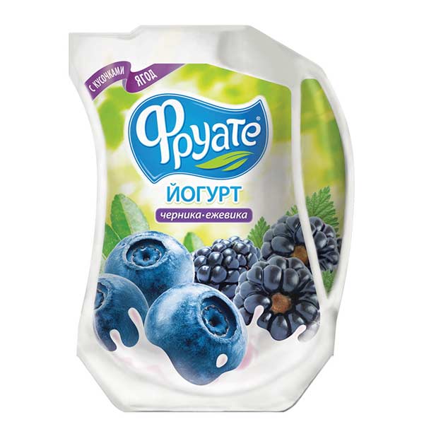 Йогурт питьевой Фруате “Черника/Ежевика”, 1.5%, 950г